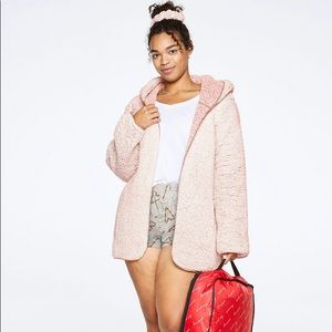 VS PINK ONE SIZE COZY SHERPA CARDIGAN